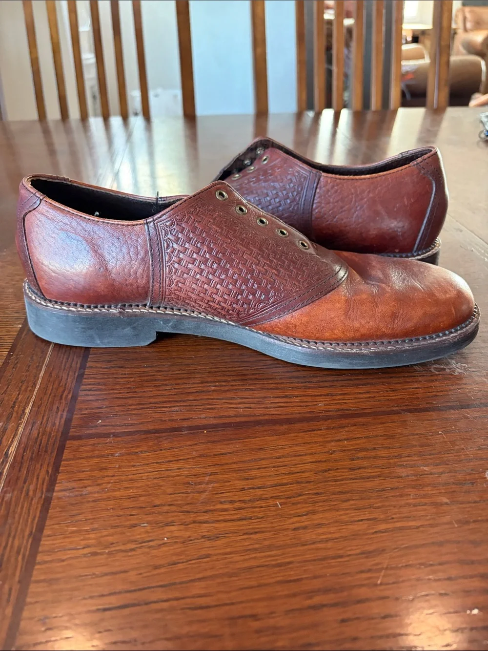 H.S. Trask brown leather